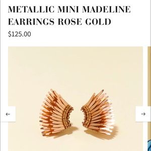 Mignonne Gavigan metallic mini madaline earrings. Rose gold.
